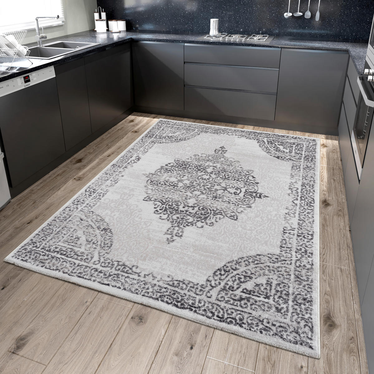 Sanat Teppich Evra hellgrau B/L: ca. 120x160 cm Evra - hellgrau (120,00/160,00cm) - Sanat