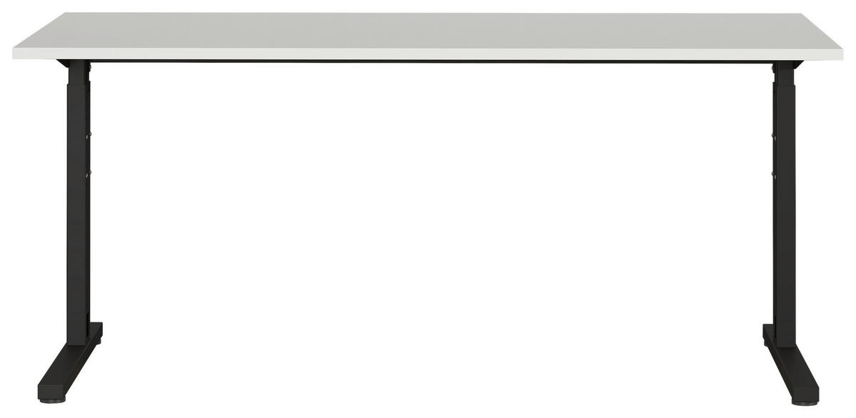 Schreibtisch 4252-581 Lichtgrau schwarz B/H/T: ca. 160x80x80 cm 4252-581 - Lichtgrau/schwarz (160,00/80,00/80,00cm) - Germania