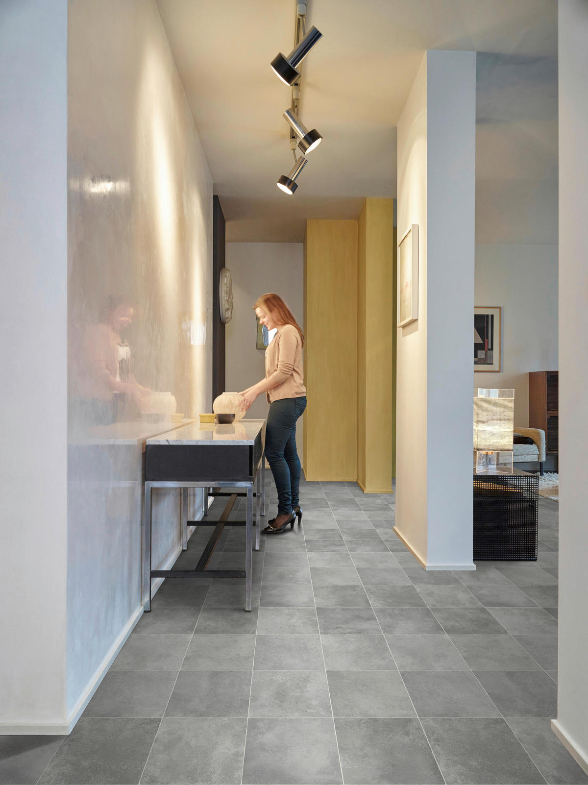 Vinylboden Atlantic grau Fliese B: ca. 400 cm pro m² Atlantic - grau (400,00cm)