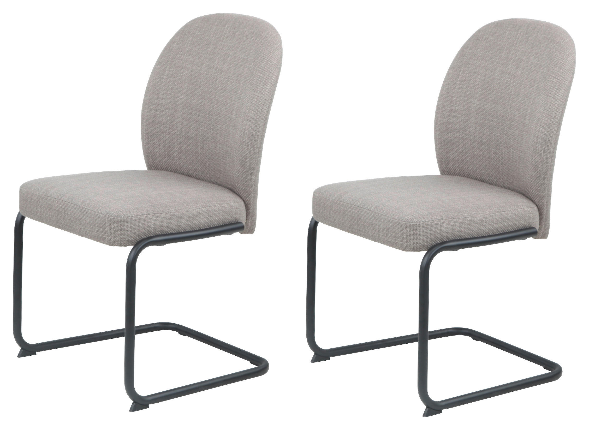 Schwingstuhl Karen II, 2er-Set schlamm Metall Webstoff B/H/T: ca. 53x90x62 cm Karen II, 2er-Set - schlamm (53,00/90,00/62,00cm) - Hela