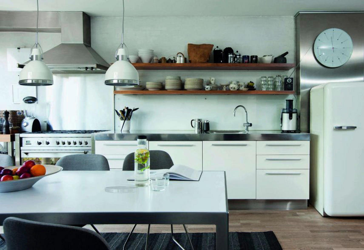 Näve Leuchten Deko-Pendelleuchte Cottage 6071123 weiß Chrom Metall H/D: ca. 135x22,8 cm E27 1 Brennstellen Cottage - weiß/Chrom (22,80/135,00cm) - Näve Leuchten