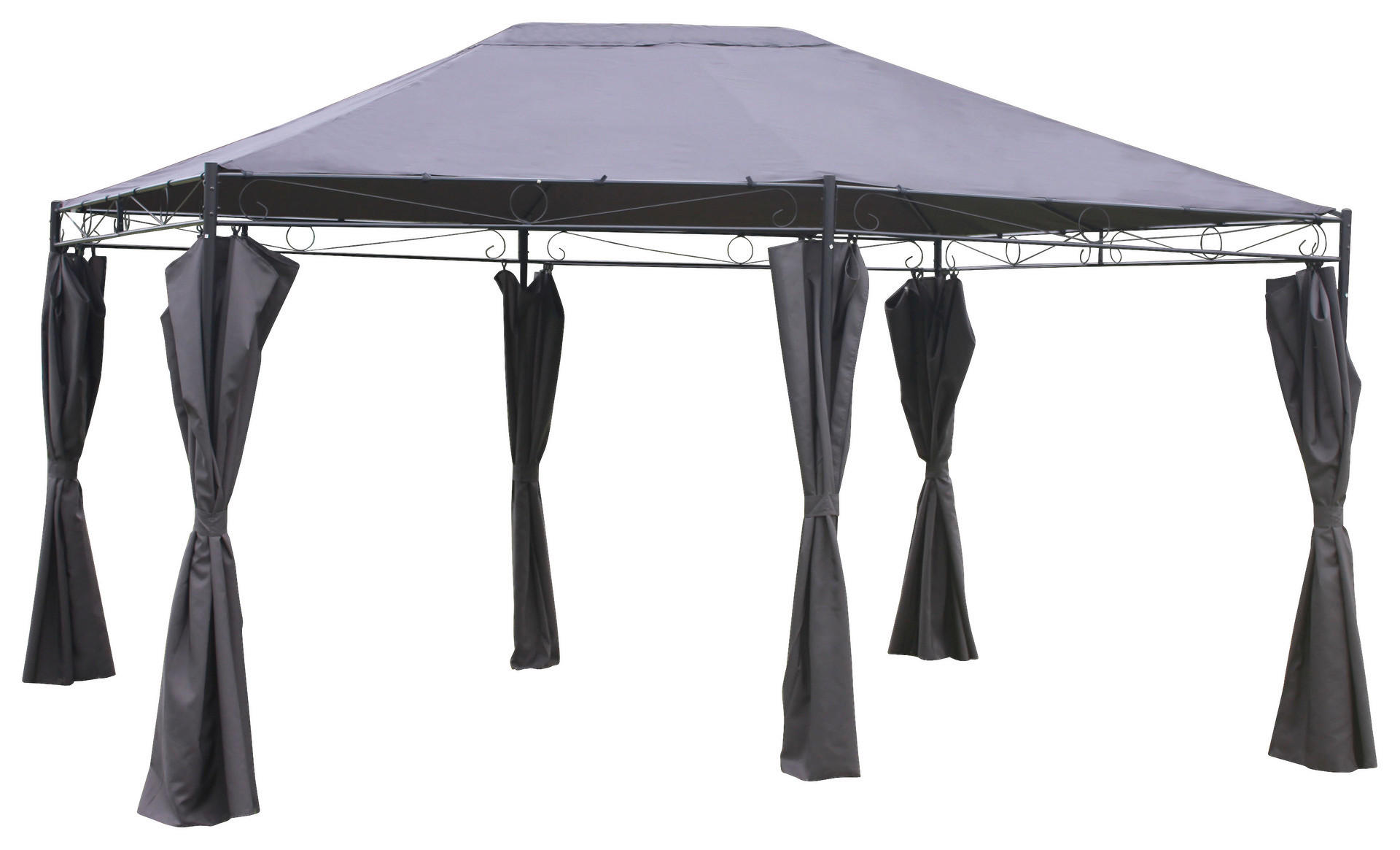 POCOline Pavillon Zeus anthrazit Stahlrohr B/H/L: ca. 400x270x300 cm Zeus - anthrazit (300,00/400,00/270,00cm) - POCOline