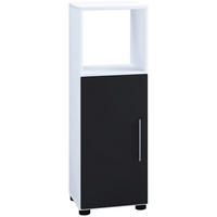 Midischrank Flandu weiß schwarz B/H/T: ca. 31x93x32 cm Flandu - weiß/schwarz (31,00/93,00/32,00cm) - VCM Möbel
