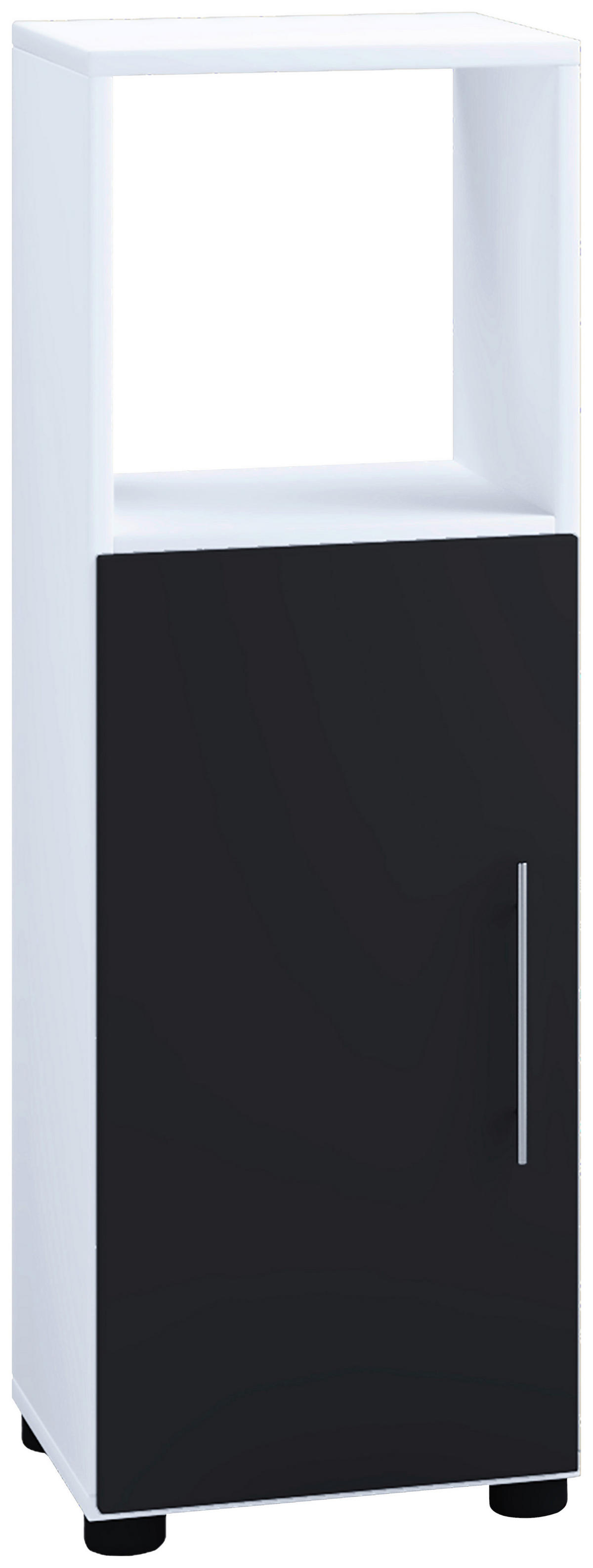 Midischrank Flandu weiß schwarz B/H/T: ca. 31x93x32 cm Flandu - weiß/schwarz (31,00/93,00/32,00cm) - VCM Möbel