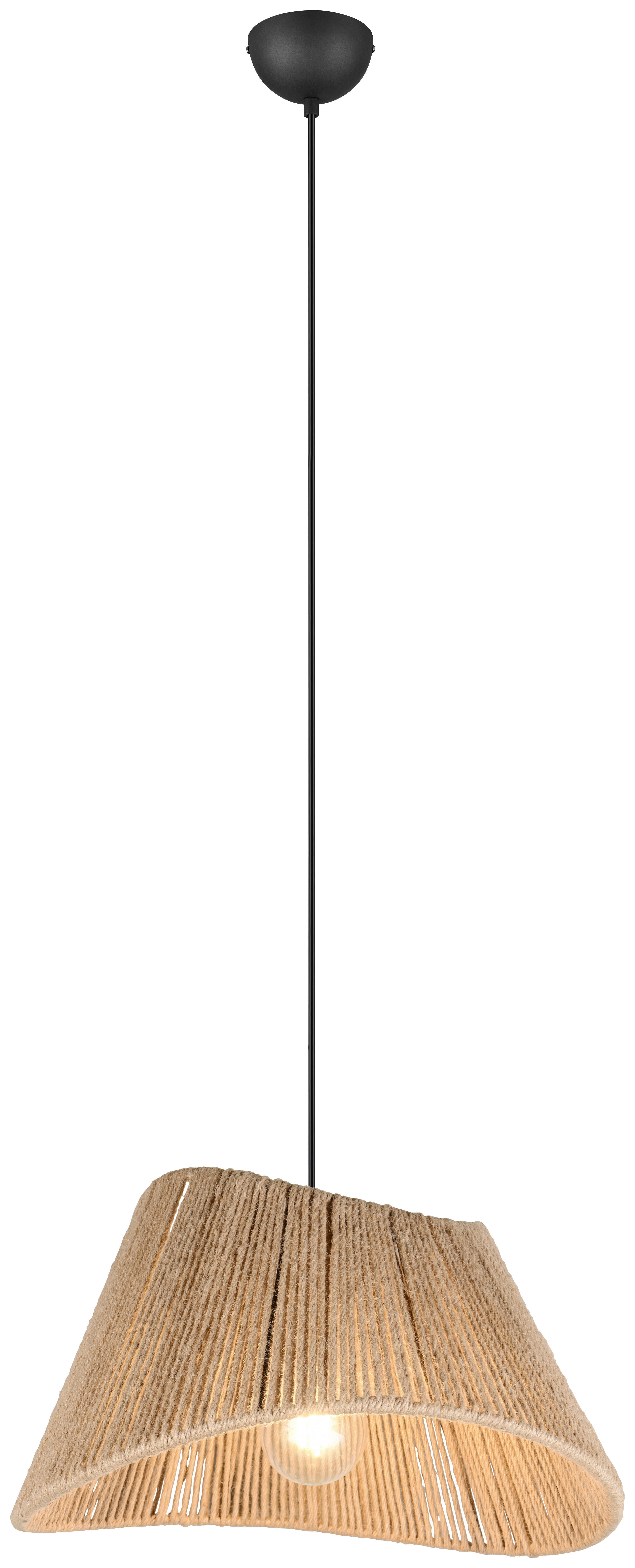 Reality Leuchten Pendelleuchte schwarz Metall H: ca. 150 cm E27 1 Brennstellen Valerie - schwarz (150,00cm) - Reality Leuchten