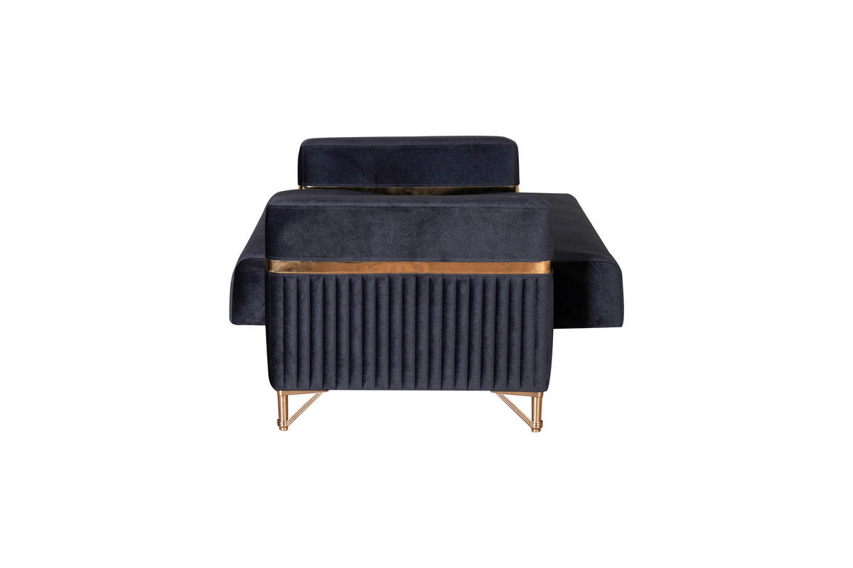 Sofa 3-2-1 Rhosus anthrazit Microfaser Rhosus - gold/anthrazit
