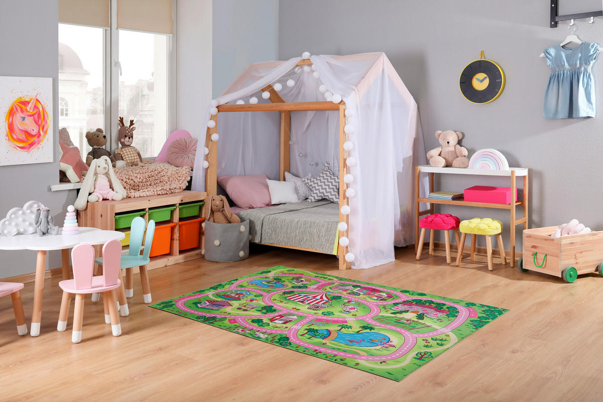 Andiamo Kinderteppich rosa B/L: ca. 140x200 cm Teppich_Wonderland 140x200cm multi - rosa (140,00/200,00cm) - Andiamo