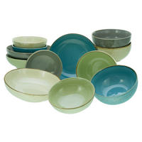 CreaTable Bowl-Set Nature Collection BUNT multicolor Steinzeug 12 tlg. Nature Collection BUNT - multicolor - CreaTable