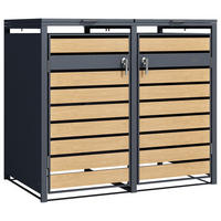 AXI Outdoor Living Mülltonnenbox Lucas braun B/H/L: ca. 80x116x132 cm Lucas - braun (132,00/80,00/116,00cm) - AXI Outdoor Living