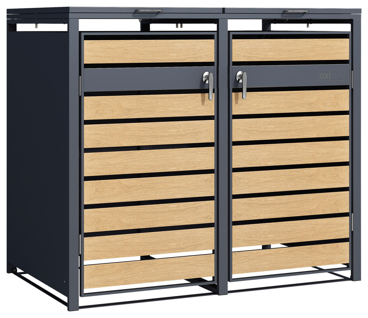 AXI Outdoor Living Mülltonnenbox Lucas braun B/H/L: ca. 80x116x132 cm Lucas - braun (132,00/80,00/116,00cm) - AXI Outdoor Living