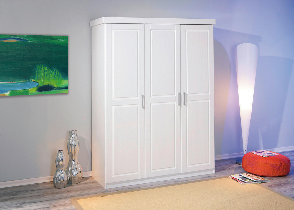 Kleiderschrank Magnus weiß B/H/T: ca. 140x190x55 cm Magnus - weiß (140,00/190,00/55,00cm) - Inter Link