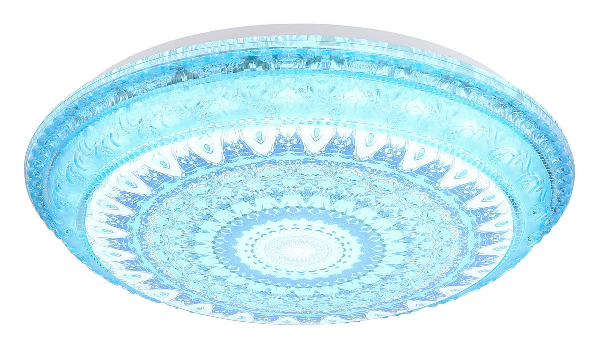 LED-Deckenleuchte blau Metall Kunststoff H/D: ca. 8,5x39 cm LED-Deckenleuchte_Lazaro - blau (39,00/8,50cm)