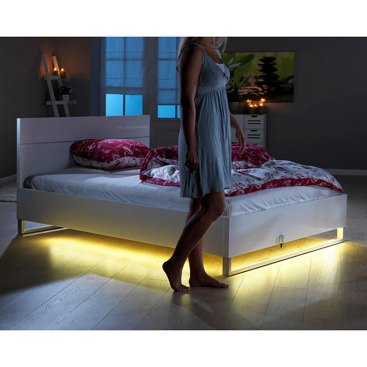 Näve Leuchten Unterbett-LED-Streifen warmweiß Kunststoff B/H/T: ca. 240x0,2x0,8 cm Unterbett-LED-Streifen - warmweiß (240,00/0,20/0,80cm) - Näve Leuchten
