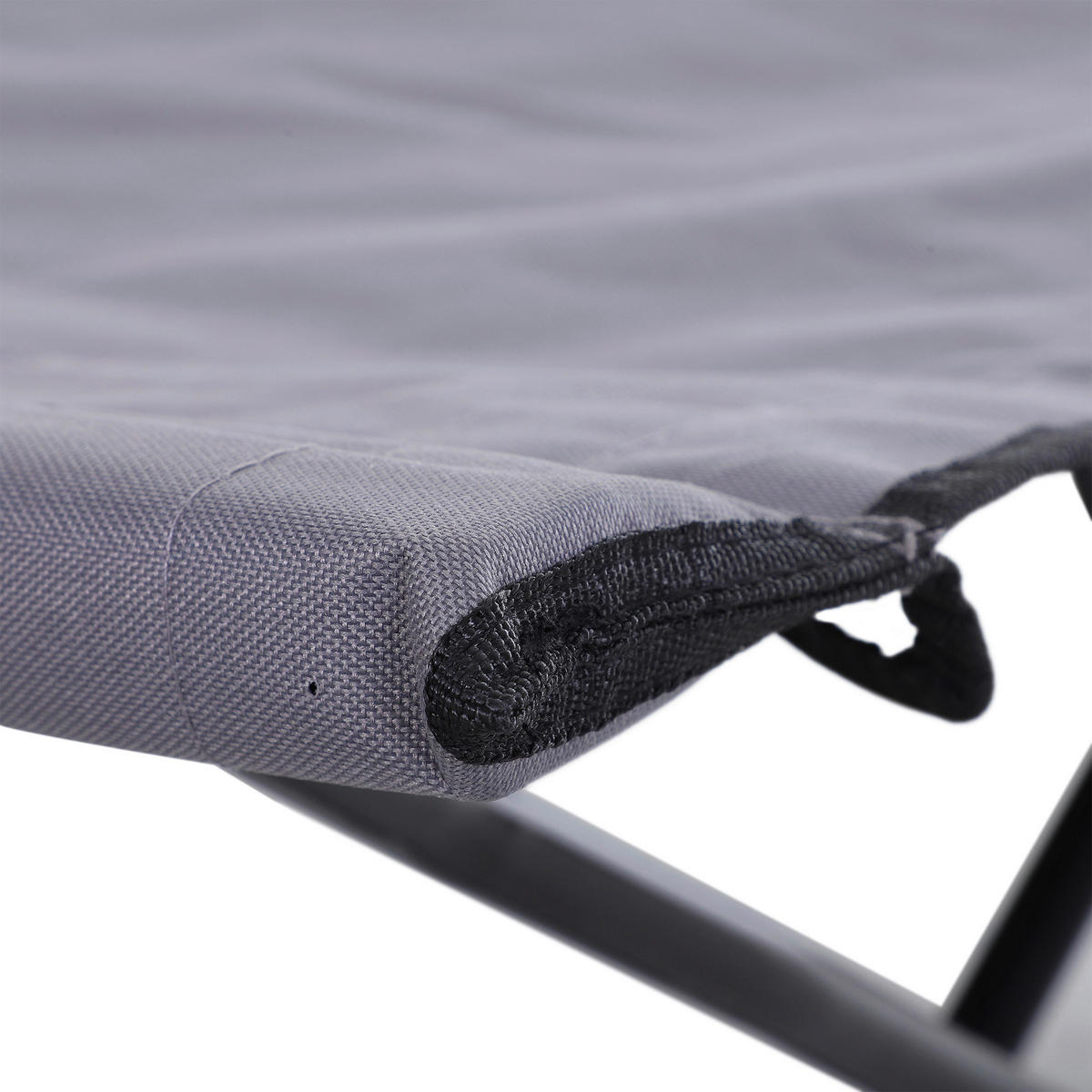 Outsunny Campingbett B/H/L: ca. 125x40x193 cm Campingbett - schwarz/grau (193,00/125,00/40,00cm) - Outsunny