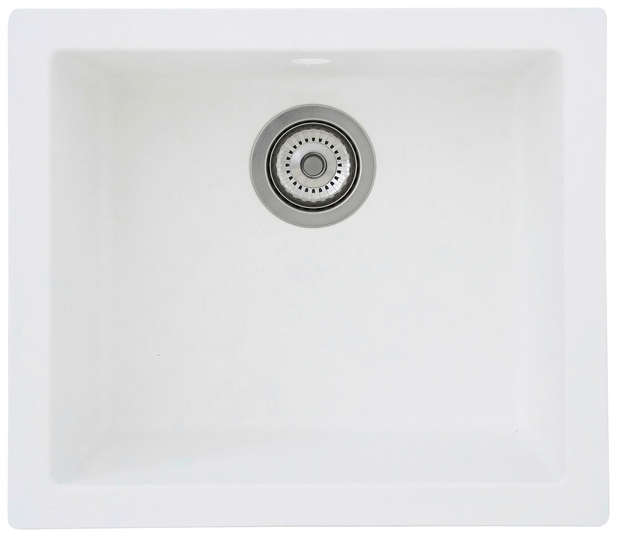 Respekta Einbauspüle Ohio 50 x 44 W weiß Mineralite B/H/T: ca. 44x19x50 cm Ohio 50 x 44 W - weiß (44,00/19,00/50,00cm) - Respekta