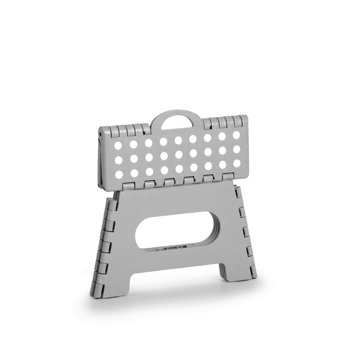 Zeller Klapphocker grau B/H/L: ca. 28x22x35 cm Klapphocker - grau (35,00/28,00/22,00cm) - Zeller