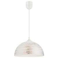 Lamkur Pendelleuchte MARCY 28040 silber Glas H/L: ca. 70x30 cm E27 1 Brennstellen Marcy - silber (30,00cm) - Lamkur