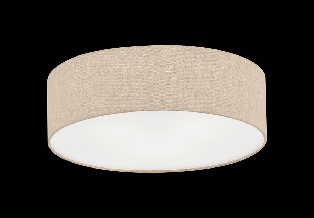 Fischer & Honsel Deckenleuchte 20913 weiß sand Leinen H/D: ca. 15x60 cm E14 4 Brennstellen Thor - sand/weiß (60,00/15,00cm) - Fischer & Honsel