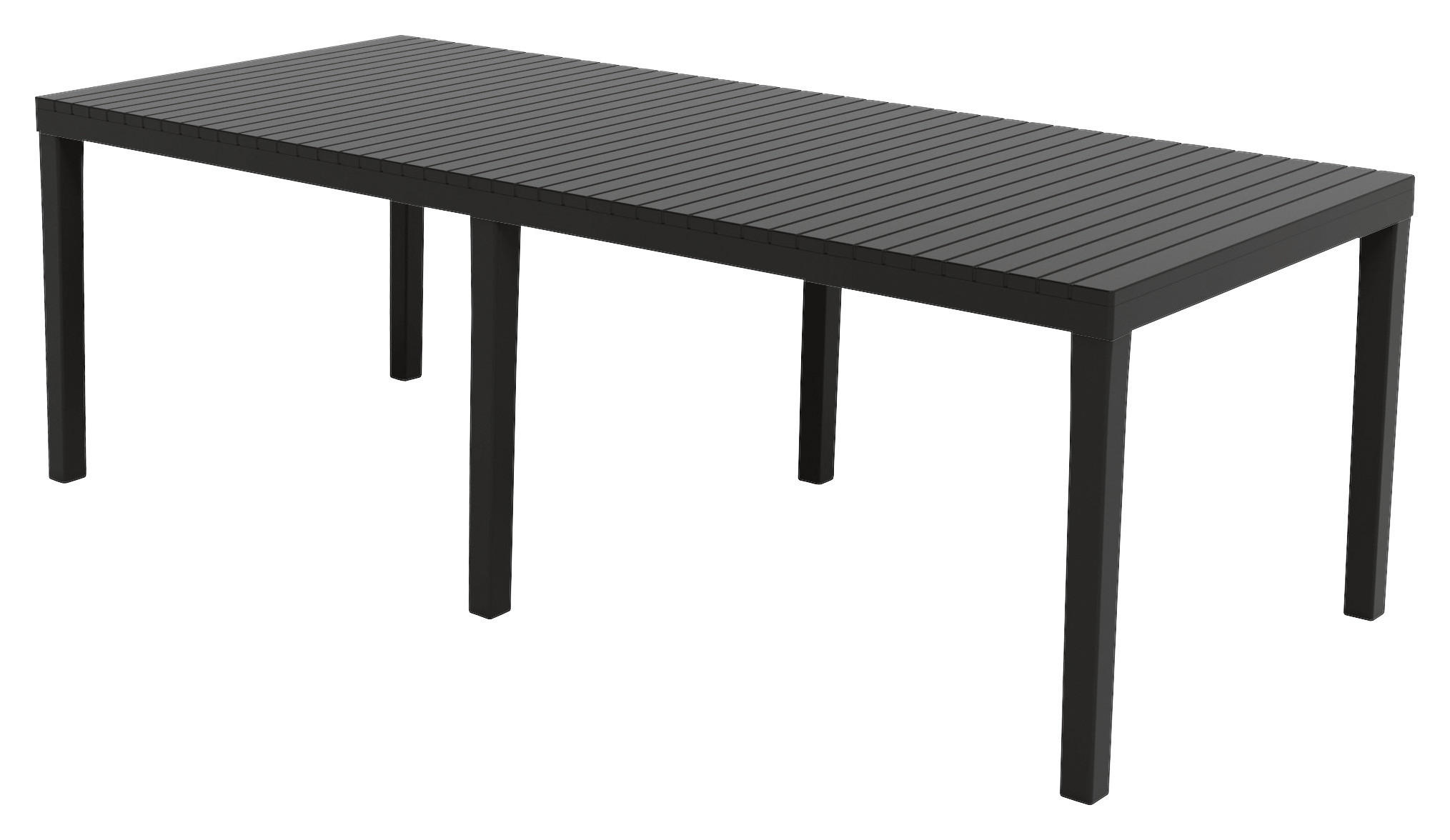 ProGarden Gartentisch Indo anthrazit Kunststoff B/H/L: ca. 220x90x72 cm Indo - anthrazit (72,00/220,00/90,00cm) - ProGarden