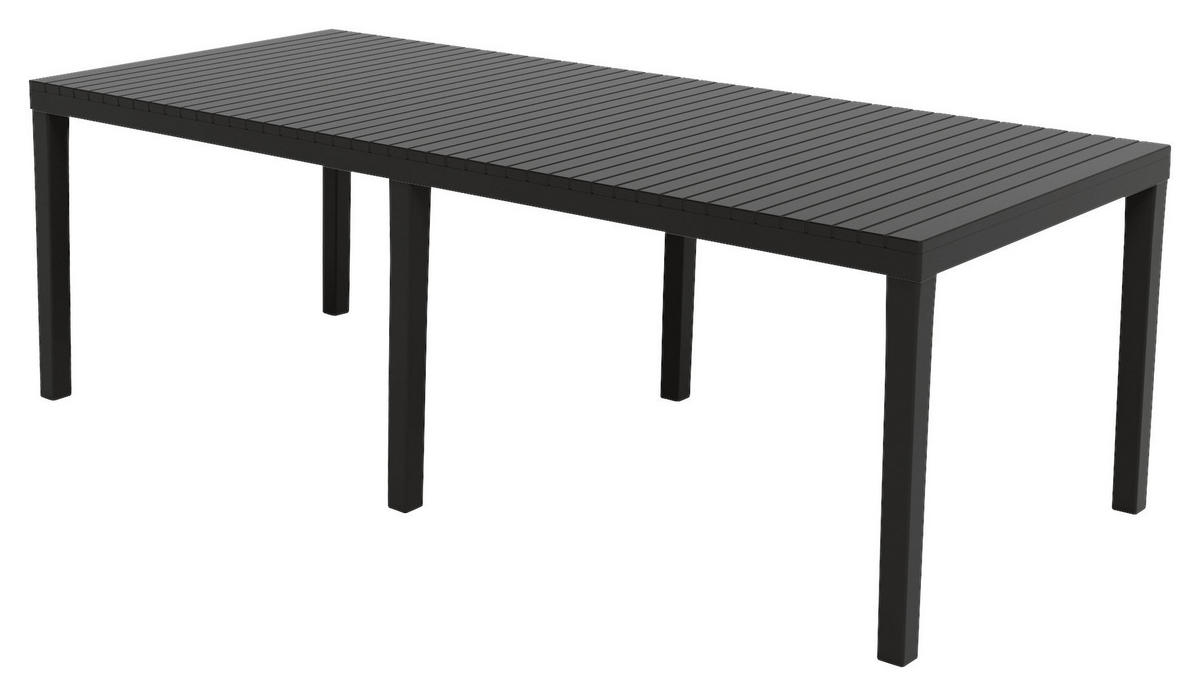 ProGarden Gartentisch Indo anthrazit Kunststoff B/H/L: ca. 220x90x72 cm Indo - anthrazit (72,00/220,00/90,00cm) - ProGarden
