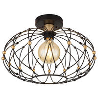GLOBO Deckenleuchte mattschwarz Metall H/D: ca. 25x40 cm 1 Brennstellen GREYS - mattschwarz (40,00/25,00cm) - GLOBO