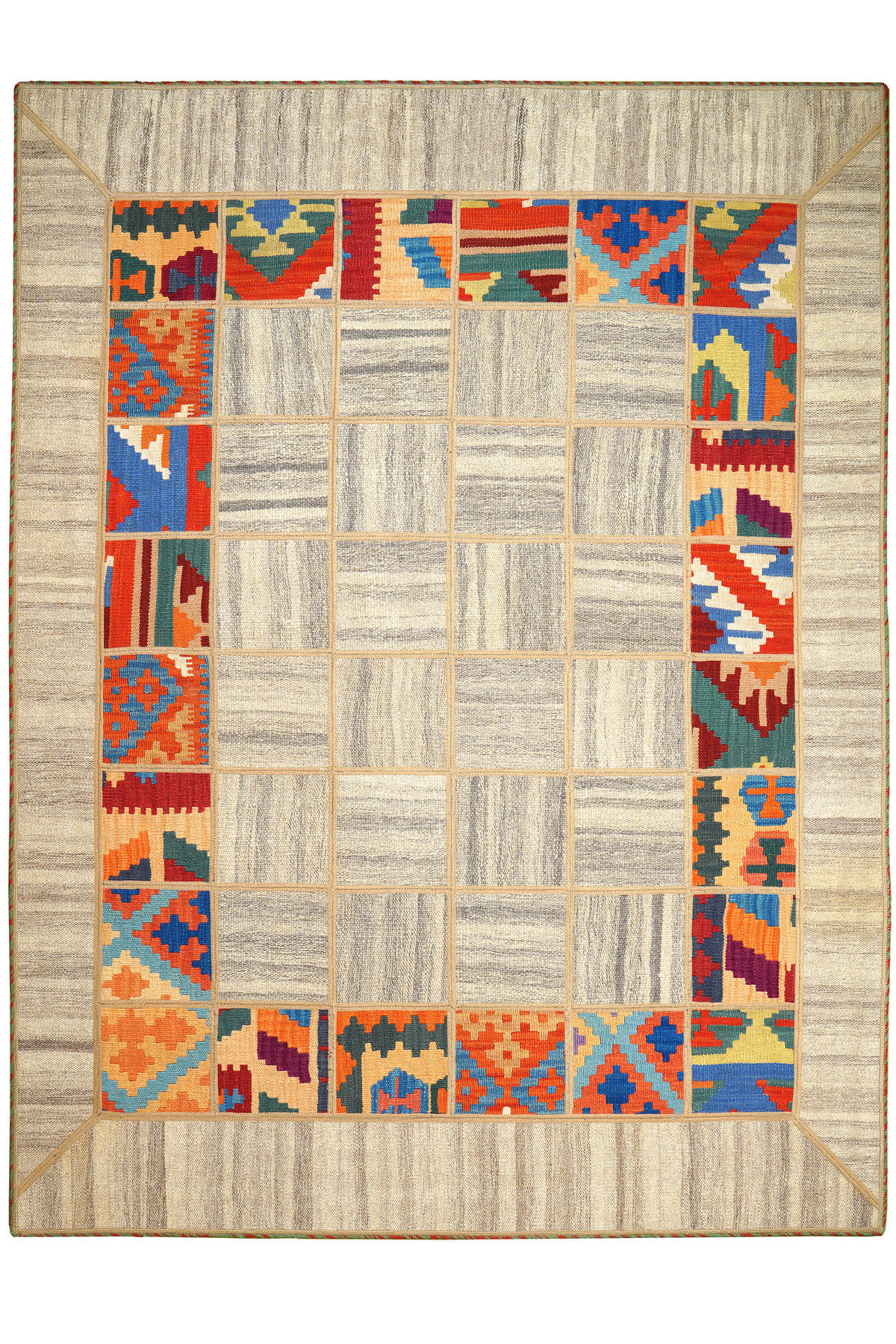 PersaTepp Teppich Kelim Tekkehdouz beige B/H/L: ca. 150x1x200 cm Kelim Tekkehdouz - beige (200,00/150,00/1,00cm) - PersaTepp