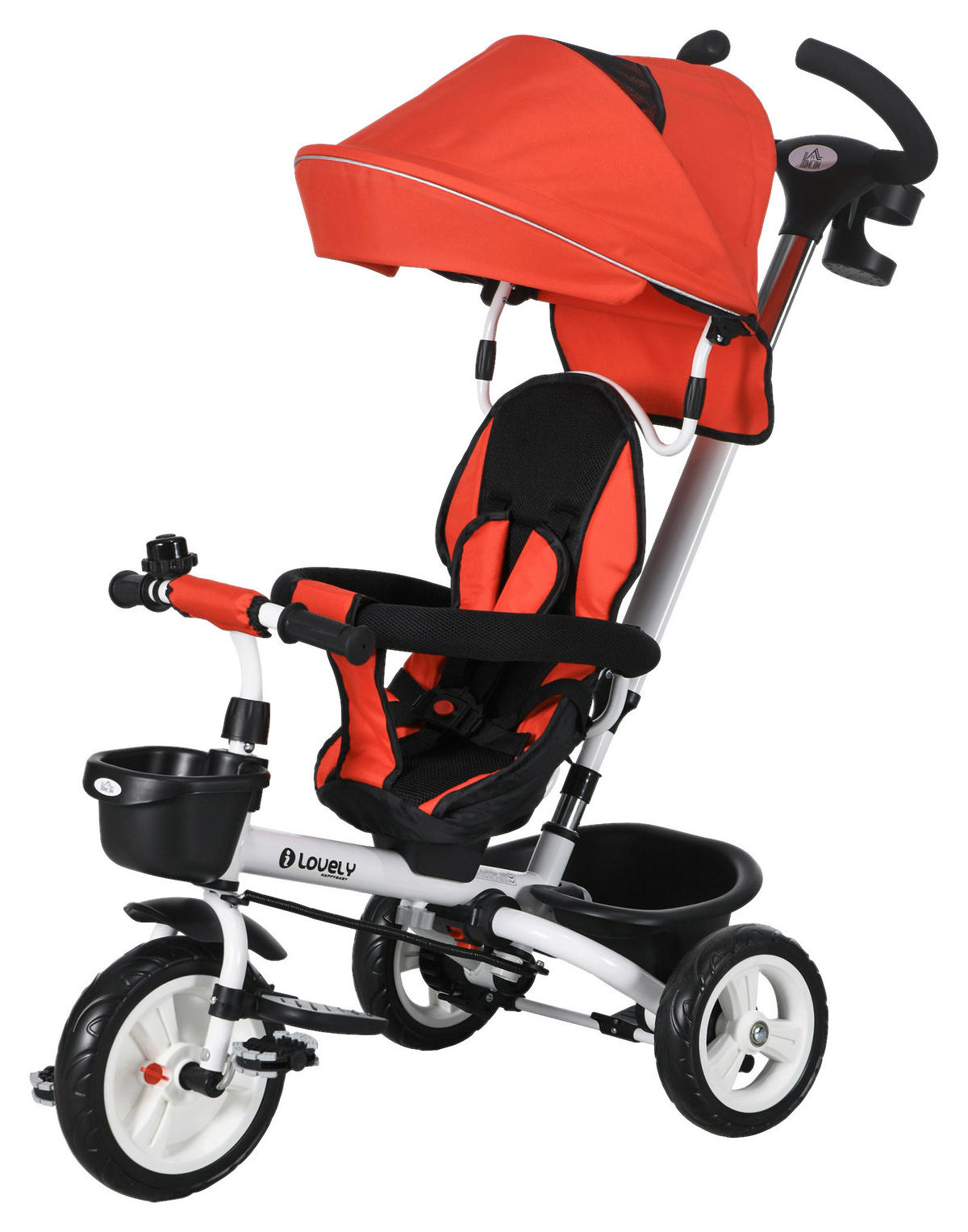 HOMCOM Dreirad rot B/H/L: ca. 50x104x112 cm Dreirad - rot (112,00/50,00/104,00cm) - HOMCOM