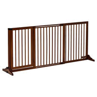 PawHut Schutzgitter braun Edelstahl B/H/L: ca. 166x113x36 cm Türschutzgitter - braun (36,00/166,00/113,00cm) - PawHut