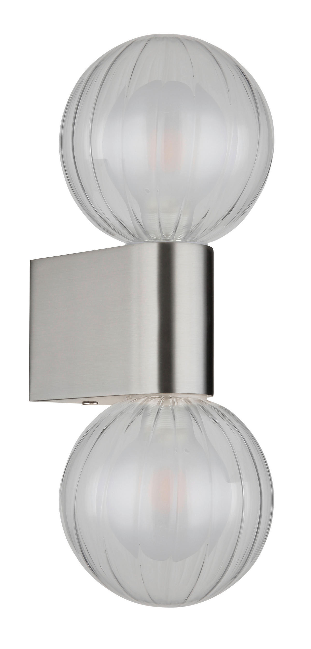 GLOBO Wand-/Deckenleuchte Ander 41928-2N transparent silber Glas Aluminium B/L: ca. 10x27 cm G9 2 Brennstellen Ander - transparent/silber (10,00/27,00cm) - GLOBO
