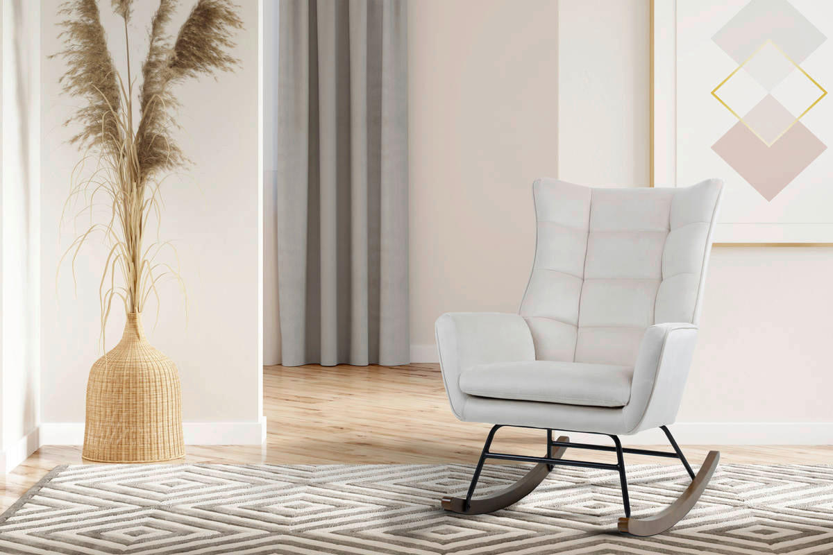 Schaukelstuhl Bryana 100 beige B/H/T: ca. 88x97x68 cm Bryana 100 - braun/beige (88,00/97,00/68,00cm) - 360 Living