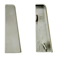 Endkappe grau L/B/H: ca. 1x1x5,8 cm Endkappe Grau 58mm (2 Stück) - grau (1,00/1,00/5,80cm)
