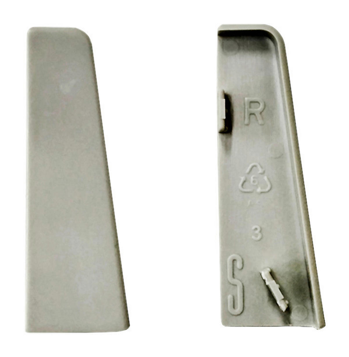 Endkappe grau L/B/H: ca. 1x1x5,8 cm Endkappe Grau 58mm (2 Stück) - grau (1,00/1,00/5,80cm)