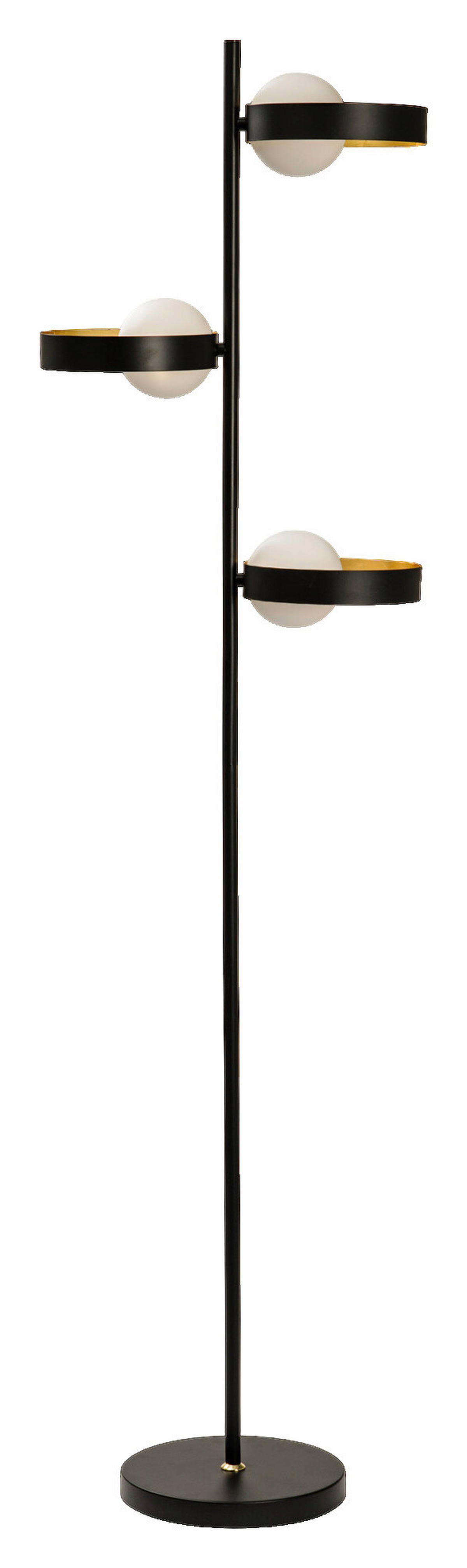 LEDVANCE Stehleuchte Memphis 759244 schwarz gold weiß Metall Glas H/D: ca. 148x38,8 cm G9 3 Brennstellen Decor Memphis - gold/weiß (38,80/148,00cm) - LEDVANCE