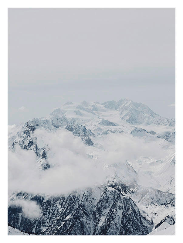 Komar Wandbild Mountains Clouds Berge B/L: ca. 30x40 cm günstig online kaufen