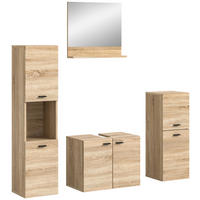 Badezimmer-Set BOSTON Eiche Sonoma Nachbildung B/H/T: ca. 137x186x33 cm BOSTON - Eiche (137,00/186,00/33,00cm) - xonox.home