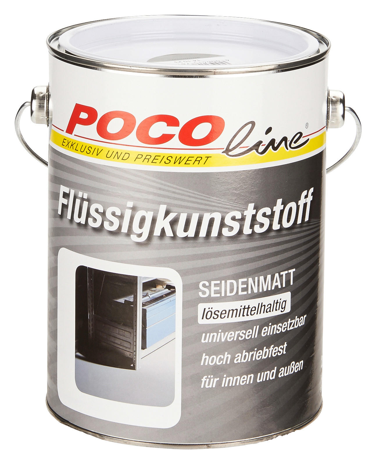 Pocoline Buntlack steingrau ca. 2,5 l Kunststoff_flüssig - steingrau (15,00/19,00cm)