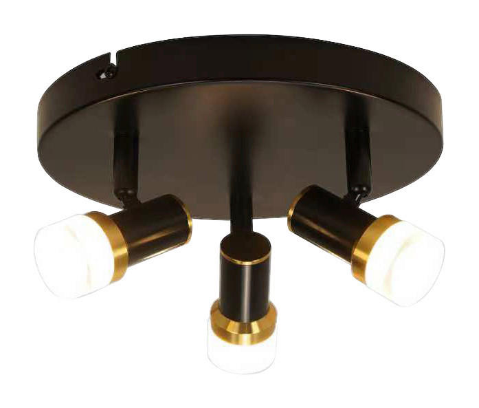 POCOline LED-Spot Giulia schwarz Kupfer H/D: ca. 10,5x20 cm 3 Brennstellen LED-Spot_3flg.Giulia - schwarz/Kupfer (20,00/10,50cm) - POCOline