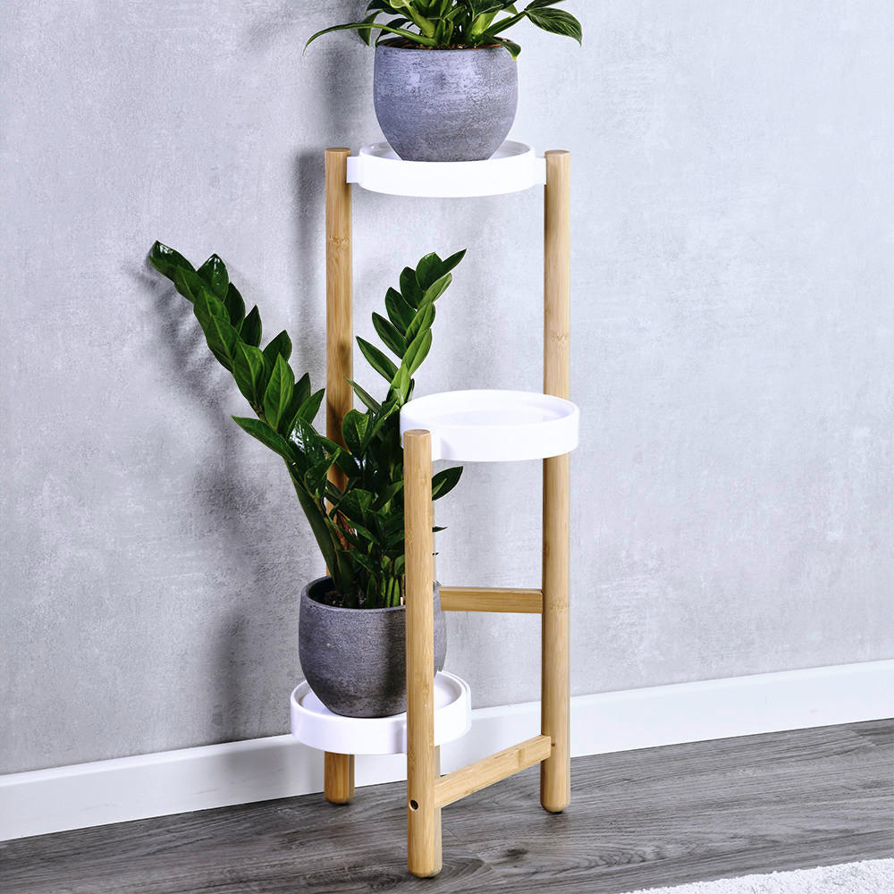 Kesper Blumenständer natur Bambus B/H/L: ca. 34x70x28 cm Blumenständer - natur (28,00/34,00/70,00cm) - Kesper
