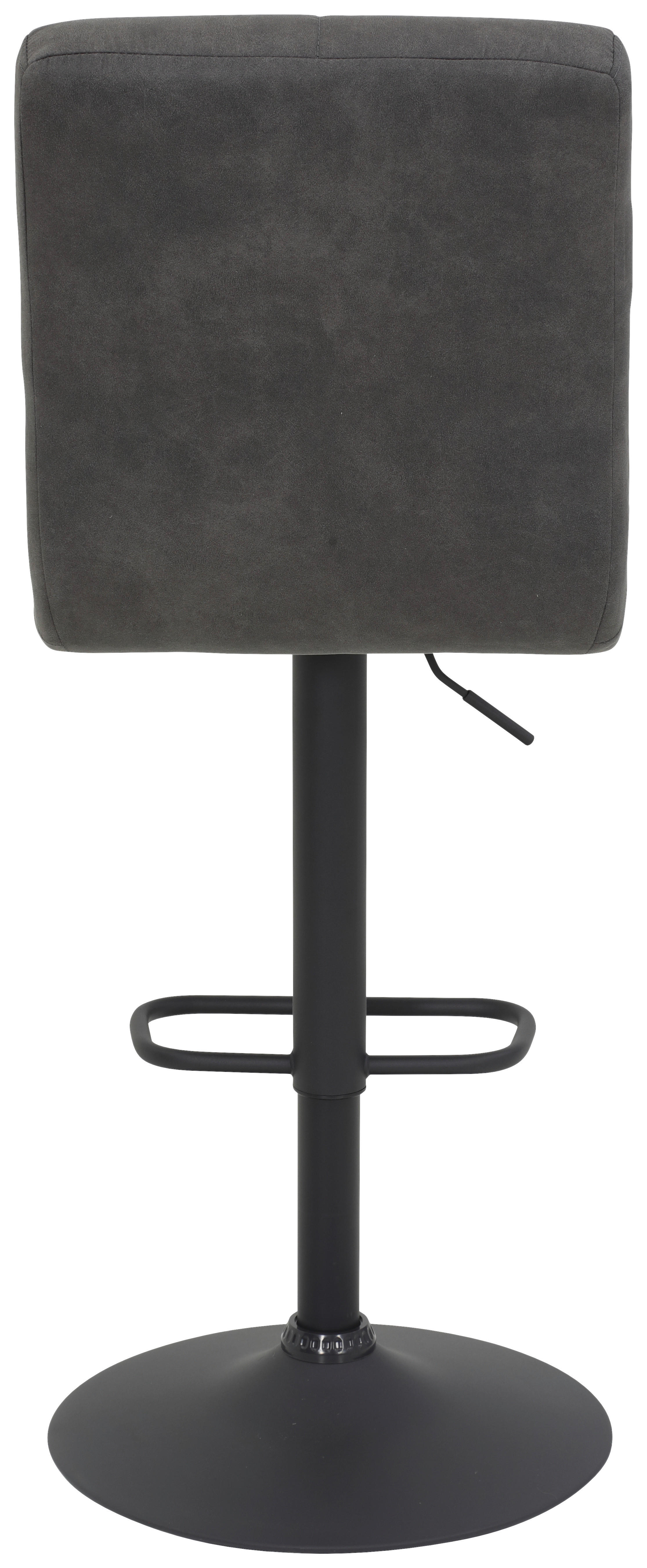 Barhocker Leni anthrazit Vintage Microfaser B/H/T: ca. 44x102x57 cm Leni - schwarz/anthrazit (44,00/102,00/57,00cm)