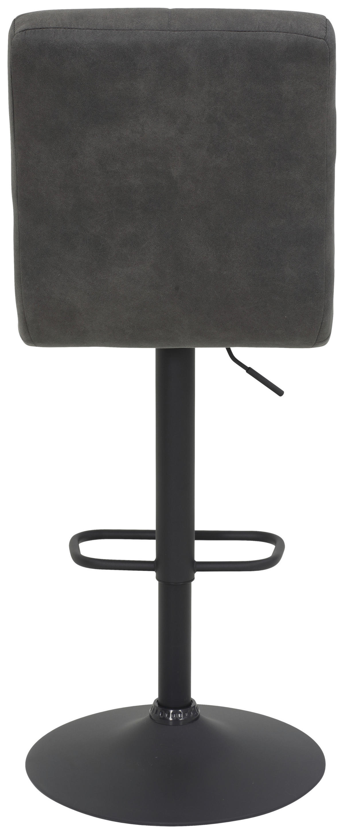 Barhocker Leni anthrazit Vintage Microfaser B/H/T: ca. 44x102x57 cm Leni - schwarz/anthrazit (44,00/102,00/57,00cm)