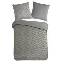 Bettwäsche Zigzag taupe Polyester B/L: ca. 155x220 cm Zigzag - taupe (155,00/220,00cm) - Pure
