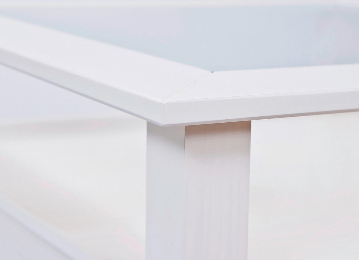 Inter Link Couchtisch Provence weiß Holz B/H/T: ca. 75x45x75 cm Provence - weiß (75,00/45,00/75,00cm) - Inter Link