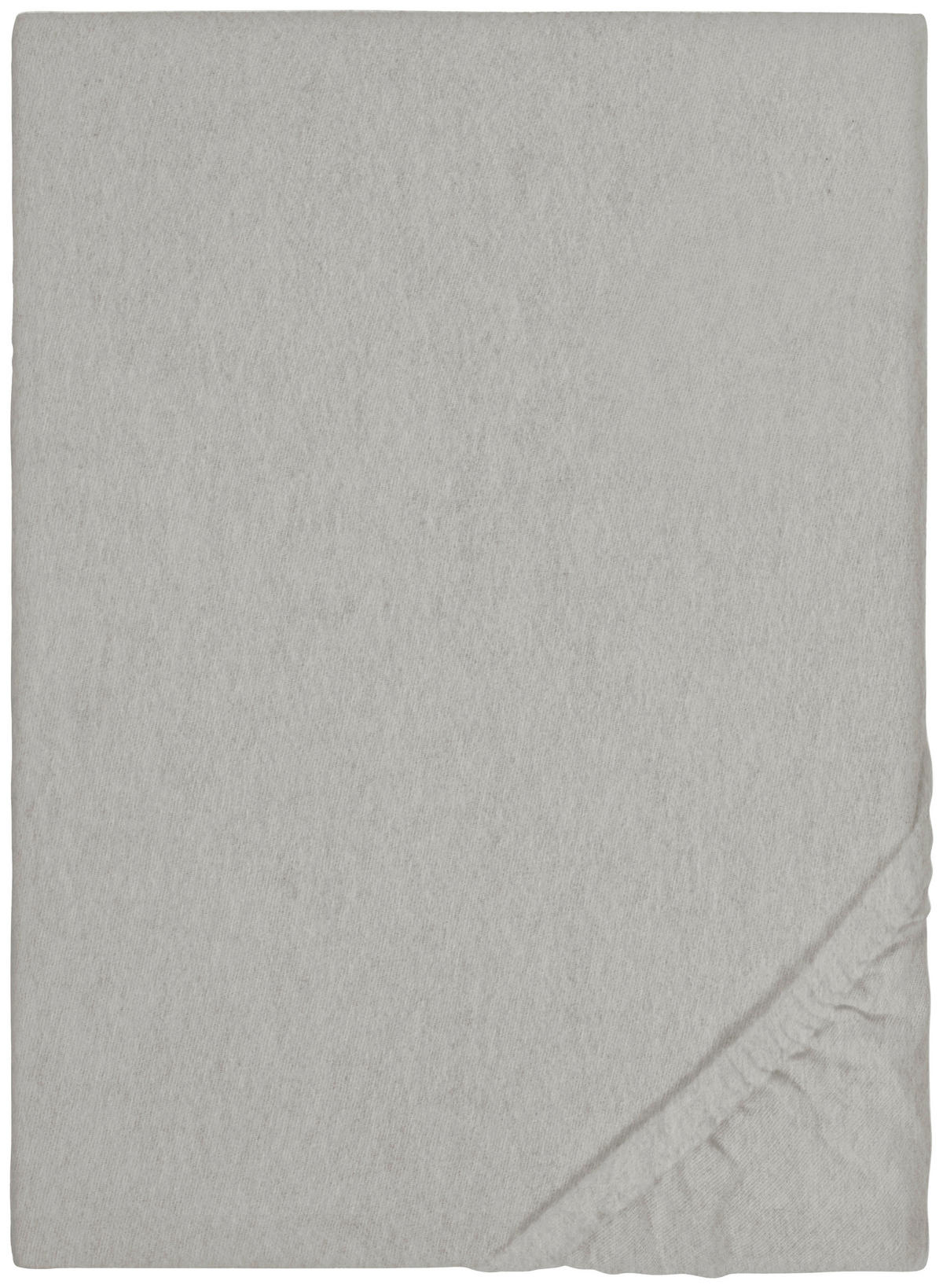 Spannbetttuch Flanell Spannbetttuch_Flanell 90-100x200 - grau (100,00/200,00cm)