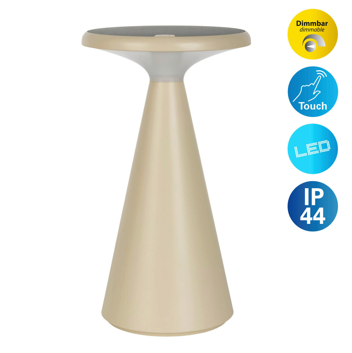 LED-Außentischleuchte beige B/H/T/D: ca. 11,5x20x11,5x11,5 cm PALU - beige (11,50/20,00/11,50cm) - Näve Leuchten