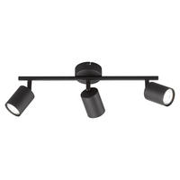 Fischer & Honsel LED-Deckenleuchte 21130 schwarz Metall B/H/T: ca. 42x14x8 cm 3 Brennstellen Vano - schwarz (42,00/14,00/8,00cm) - Fischer & Honsel