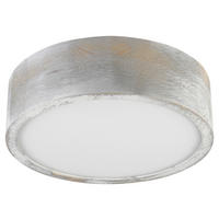 Lamkur Deckenleuchte hellbraun weiß Glas Holz B/H/L: ca. 28,5x12x28,5 cm 1 Brennstellen Eveline - weiß/hellbraun (28,50/28,50/12,00cm) - Lamkur