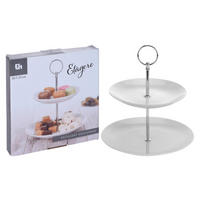 Etagere weiß Porzellan Etagere_2_Ablagen - weiß