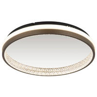 GLOBO LED-Deckenleuchte Opal dunkelgrau mattschwarz Kunststoff Metall H/D: ca. 6x39,7 cm 1 Brennstellen DELLA - Opal/dunkelgrau (39,70/6,00cm) - GLOBO