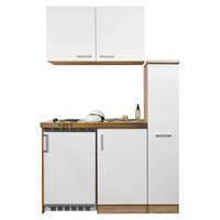 Respekta Miniküche 130 weiß matt B/H/T: ca. 130x200x60 cm 130 - Eiche/weiß (130,00/200,00/60,00cm) - Respekta