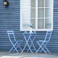 Outsunny Gartenmöbel-Set hellblau Metall Gartenmöbel-Set - hellblau - Outsunny